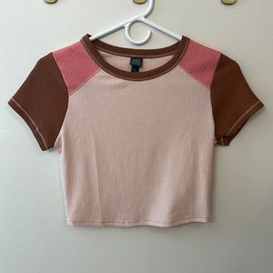 Wild Fable color block cropped tee - XS